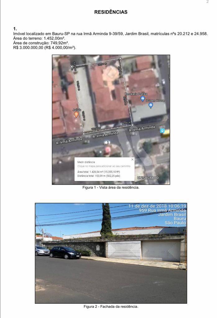 #7793 - Casa para Venda em Bauru - SP